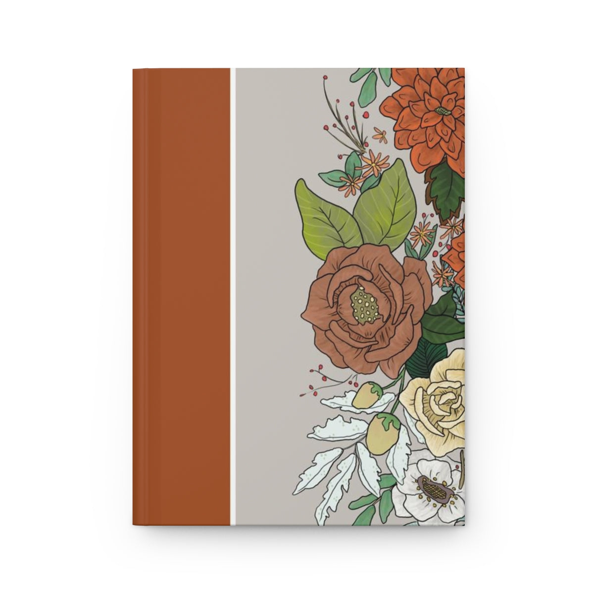 Hardcover Journal Floral - Rust