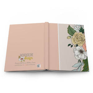 Hardcover Journal Floral - Peach