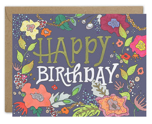Floral Happy Birthday Card Pack