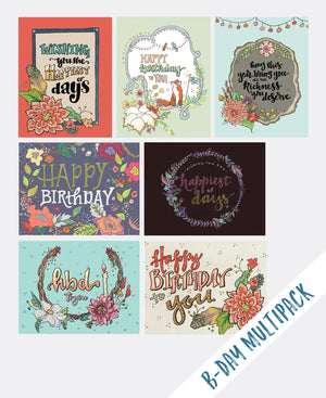 Multi-Pack Birthday Cards Pack