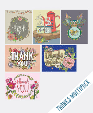 Multi-Pack Thank You Cards Pack