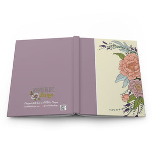 Hardcover Journal Floral - Lavender
