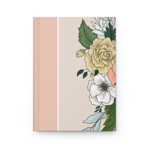 Hardcover Journal Floral - Peach