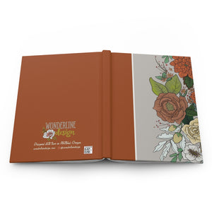 Hardcover Journal Floral - Rust